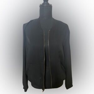 About A Girl Black Bomber Jacket
